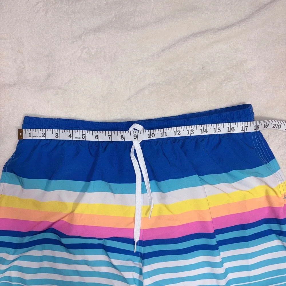 CHUBBIES Swim Trunks Men XXL Blue The Newports Striped 7